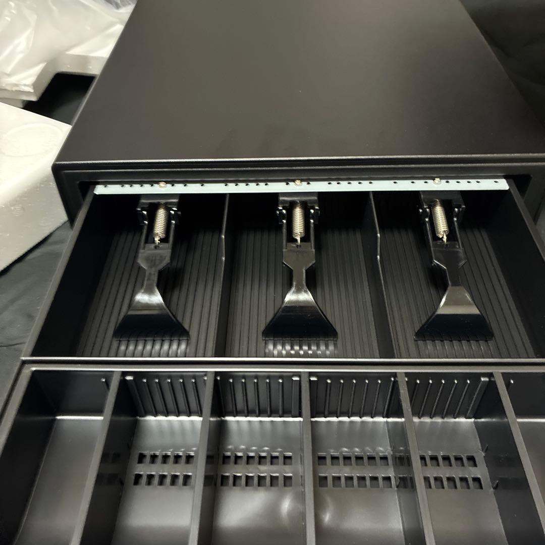 未使用 黒いレジスタ drawer 鍵付き