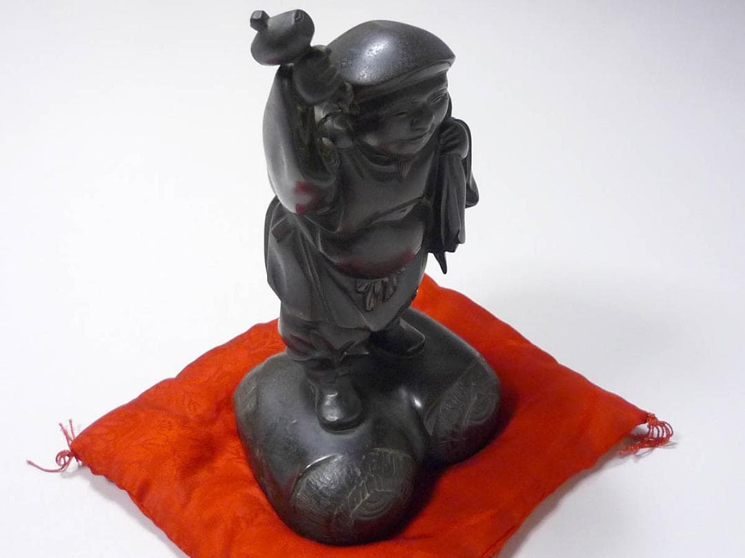 大黒天 置物 金属製 約19.5cm
