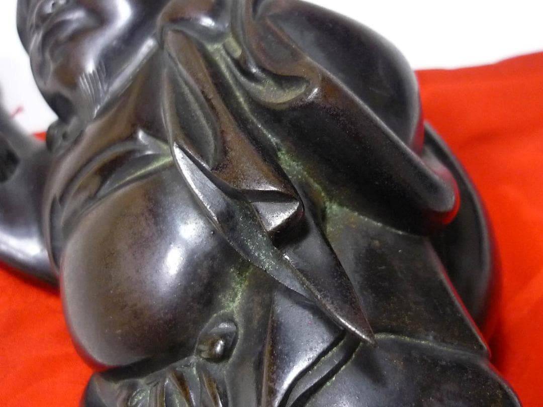 大黒天 置物 金属製 約19.5cm