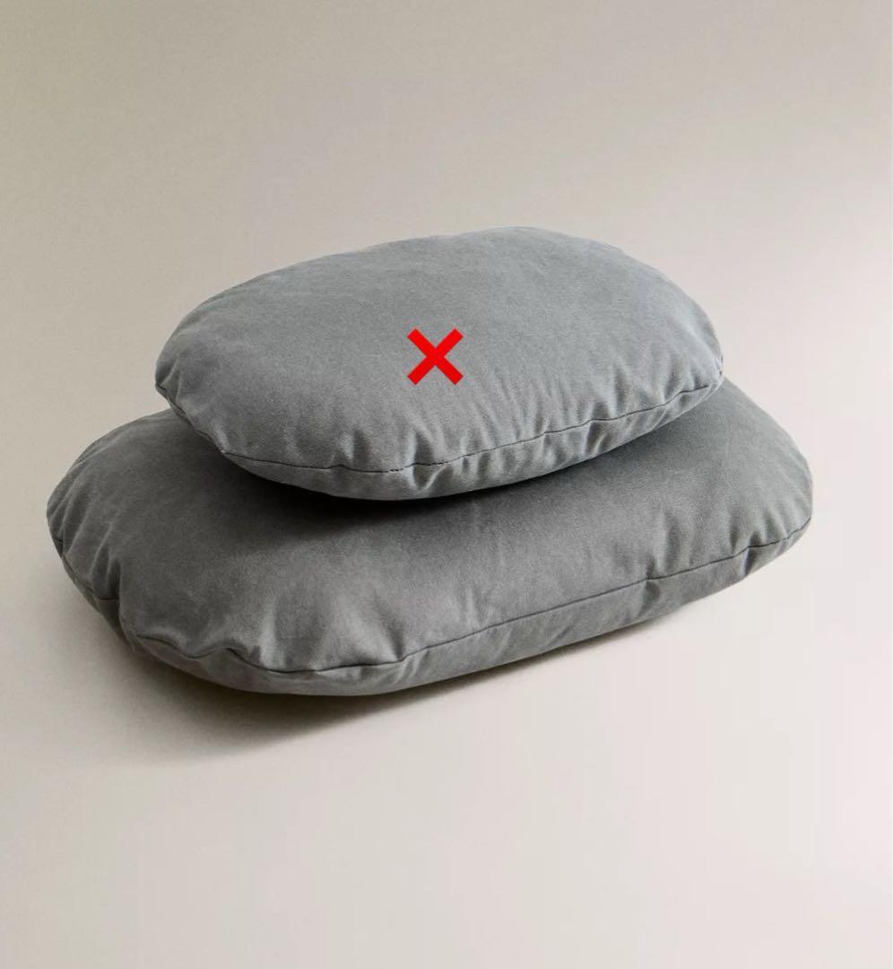 2172 新品　ZARA PET オーバル　クッション　大　グレー