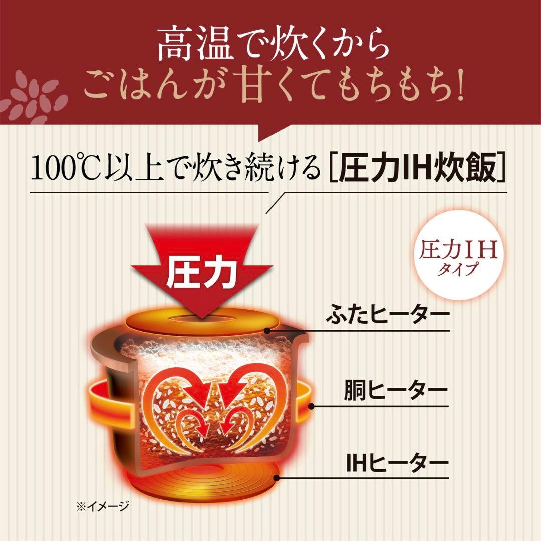 【新品未使用】最新25年製 付属品完備 象印 5.5合炊 豪熱大火力 圧力炊飯器