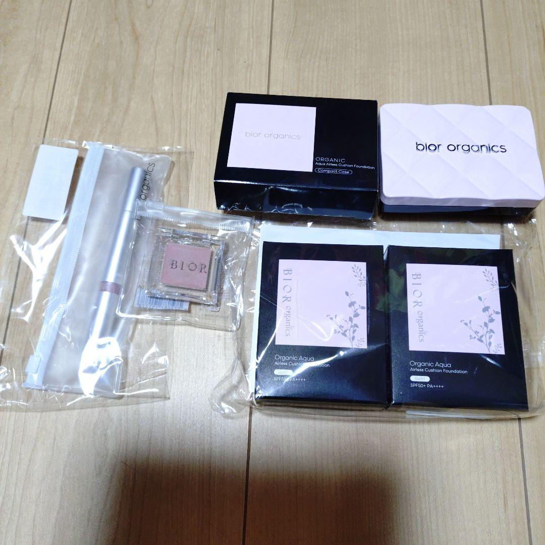 bior Organic Aqua クッションファンデ3個&マルチカラー&口紅