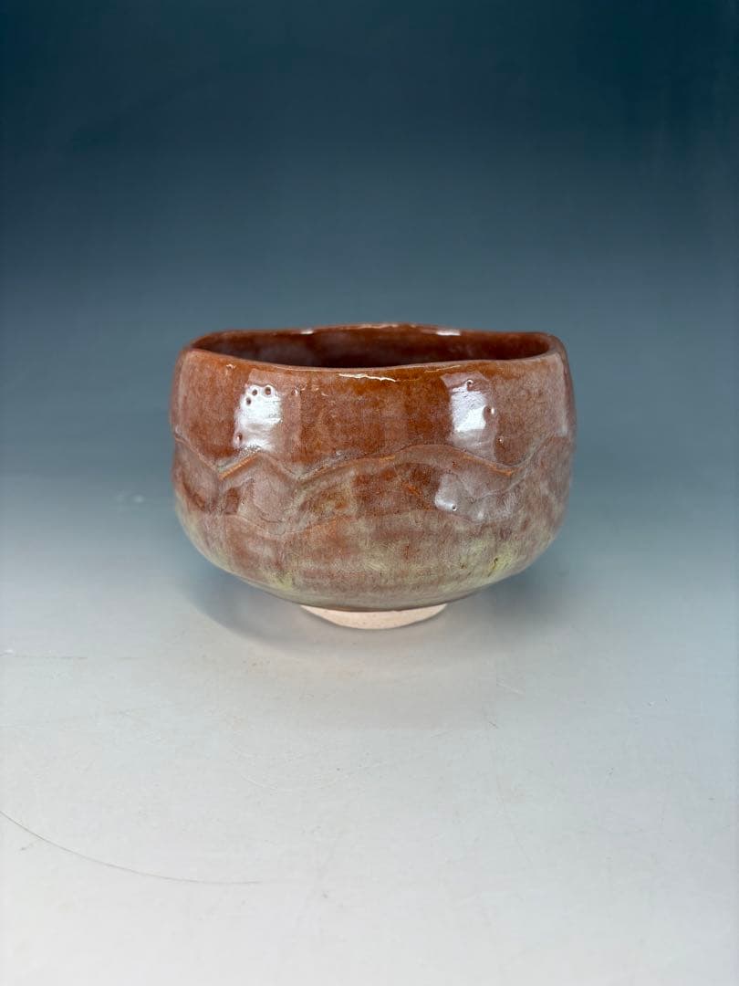 ★中古品★茶道具　吉向蕃斎（松月）造　旭泉釉茶碗（共箱）
