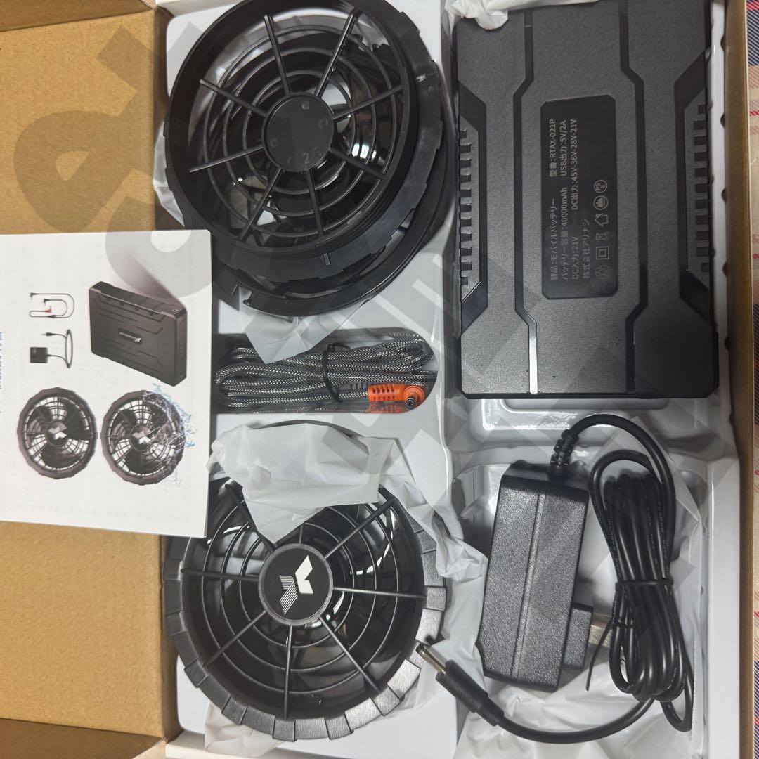 最新 45V 40000mAh 空調作業服 ファンバッテリーセット 熱中症対策