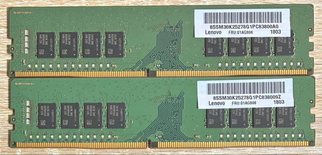 【中古】DDR4-2400 32GB(16GB×2枚) SAMSUNG