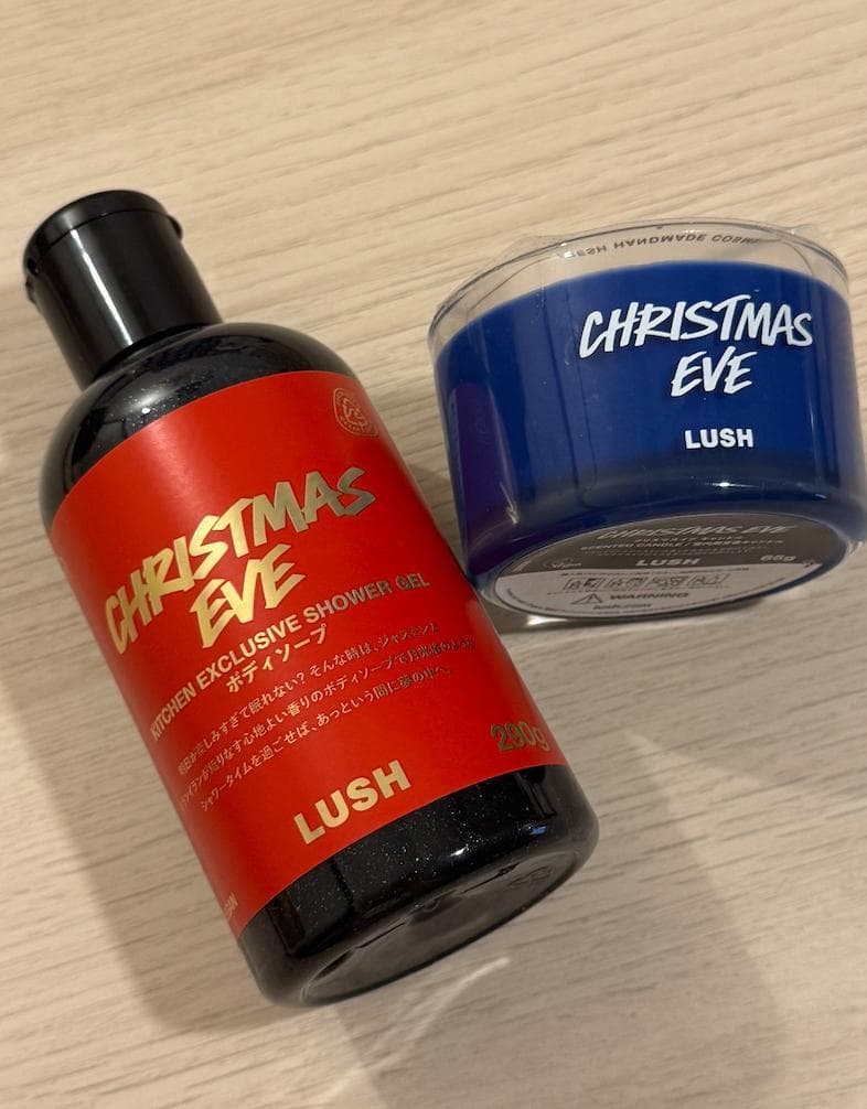 新品LUSH限定　シャワージェル＆キャンドル『クリスマスイブ』