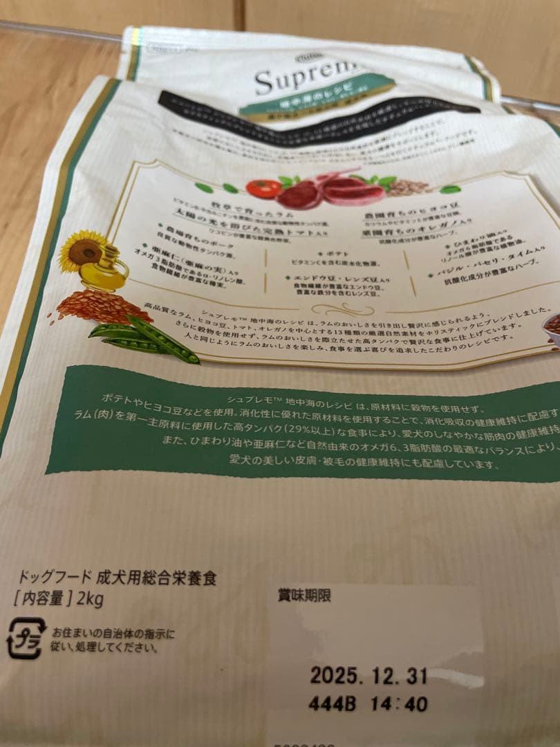 Nutro Supremo 地中海のレシピ　草原のレシピ　ドッグフード 2kg