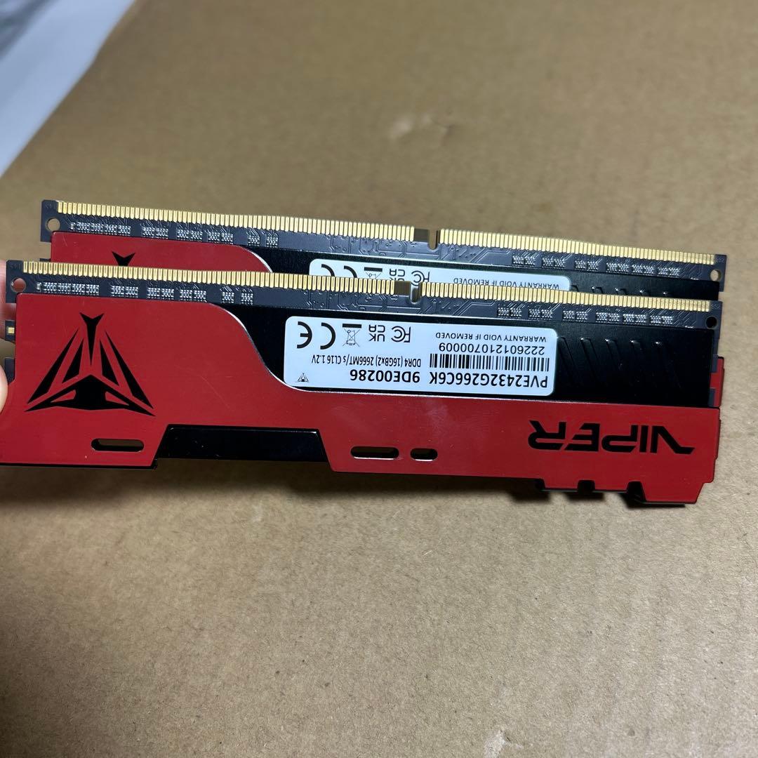 メモリー Patriot Memory DDR4 32GB PVE2432G266C6K