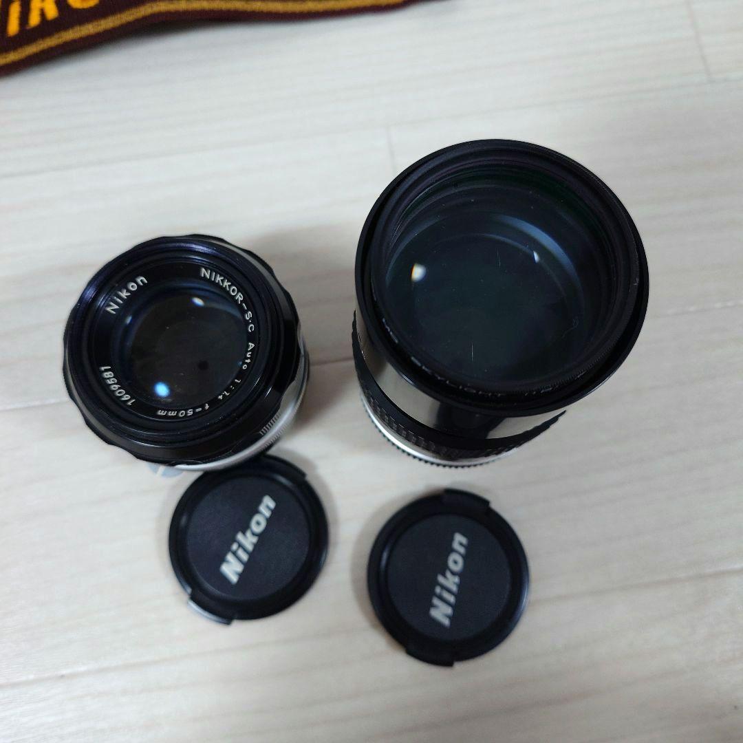 Nikon ニコン ニコマート Nikomat EL カメラ　レンズ　ストロボ付
