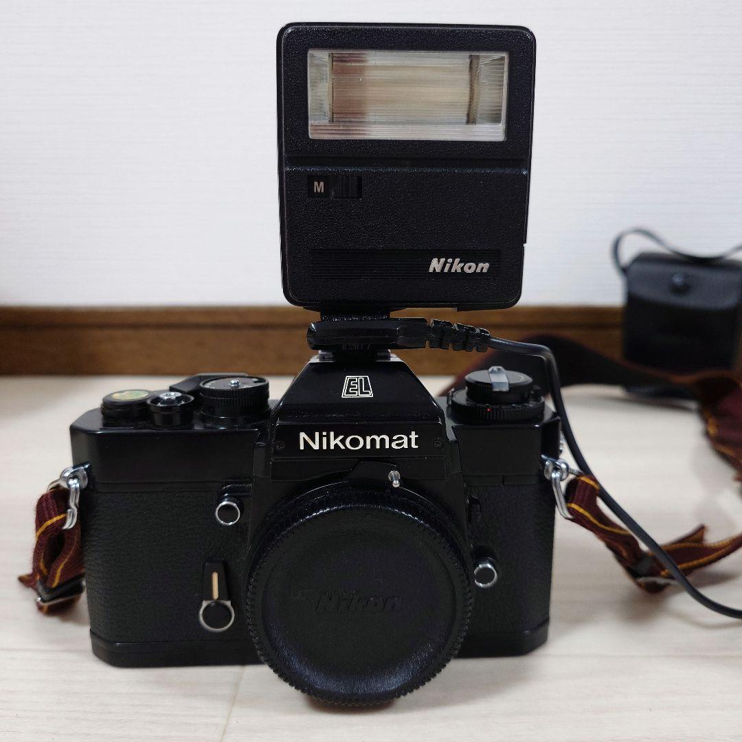 Nikon ニコン ニコマート Nikomat EL カメラ　レンズ　ストロボ付
