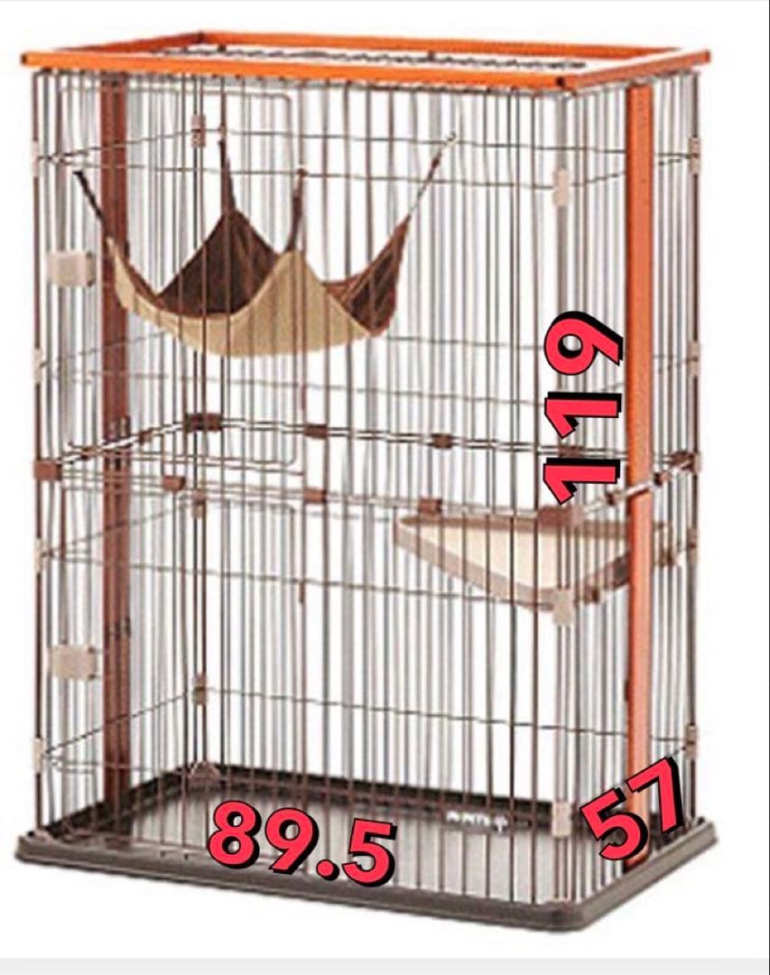 【美品】猫ケージ 2段 ペットケージ