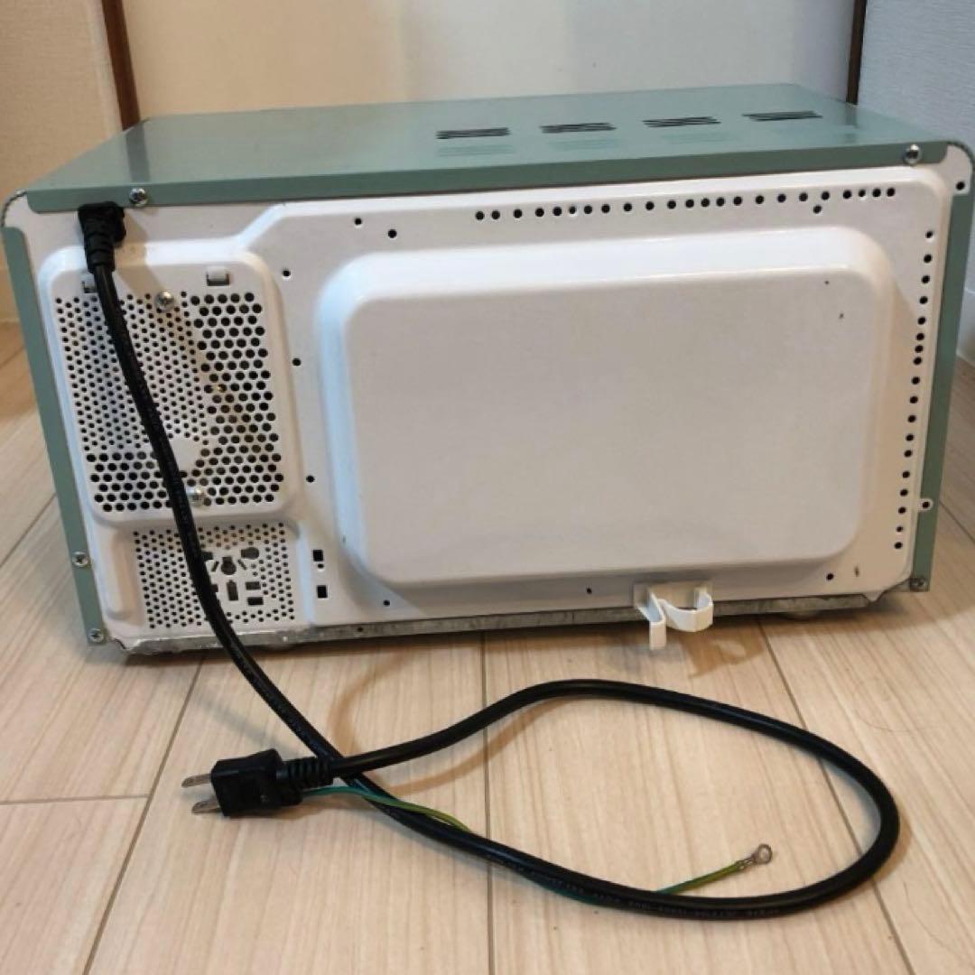グリーン　電子レンジ　レトロ