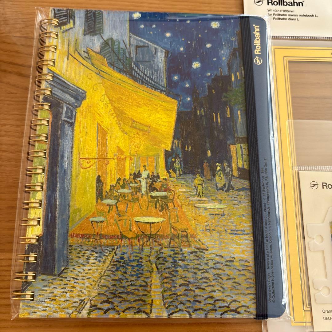 大ゴッホ展　夜のカフェテラス　ロルバーンＬブックマーク　チャーム　プロテクター