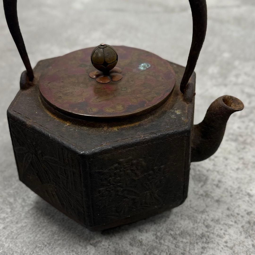 SNT1580 鉄瓶 銅瓶 10点 南部鉄器 他 旧家引き取り品 六角 金属工芸