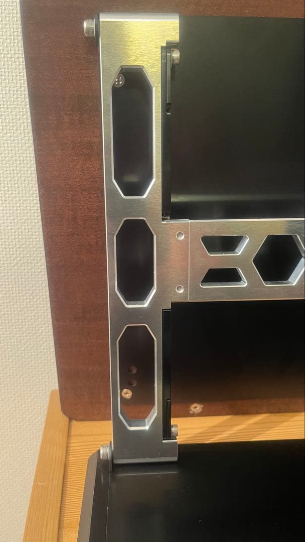 PCスタンド軽井沢彫り　高級　1点物　職人手作り