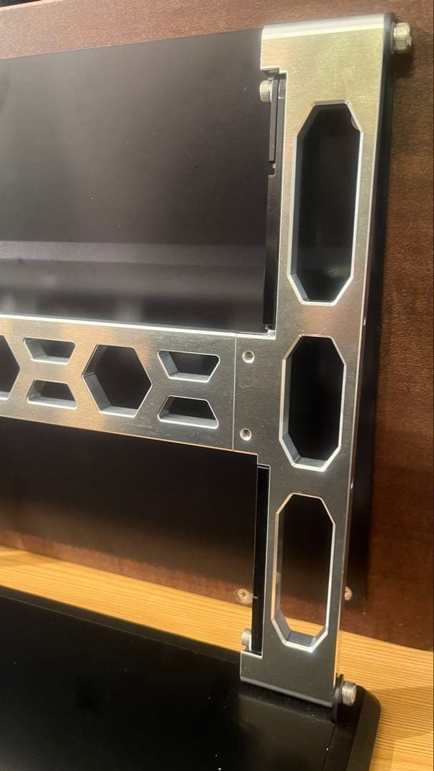 PCスタンド軽井沢彫り　高級　1点物　職人手作り