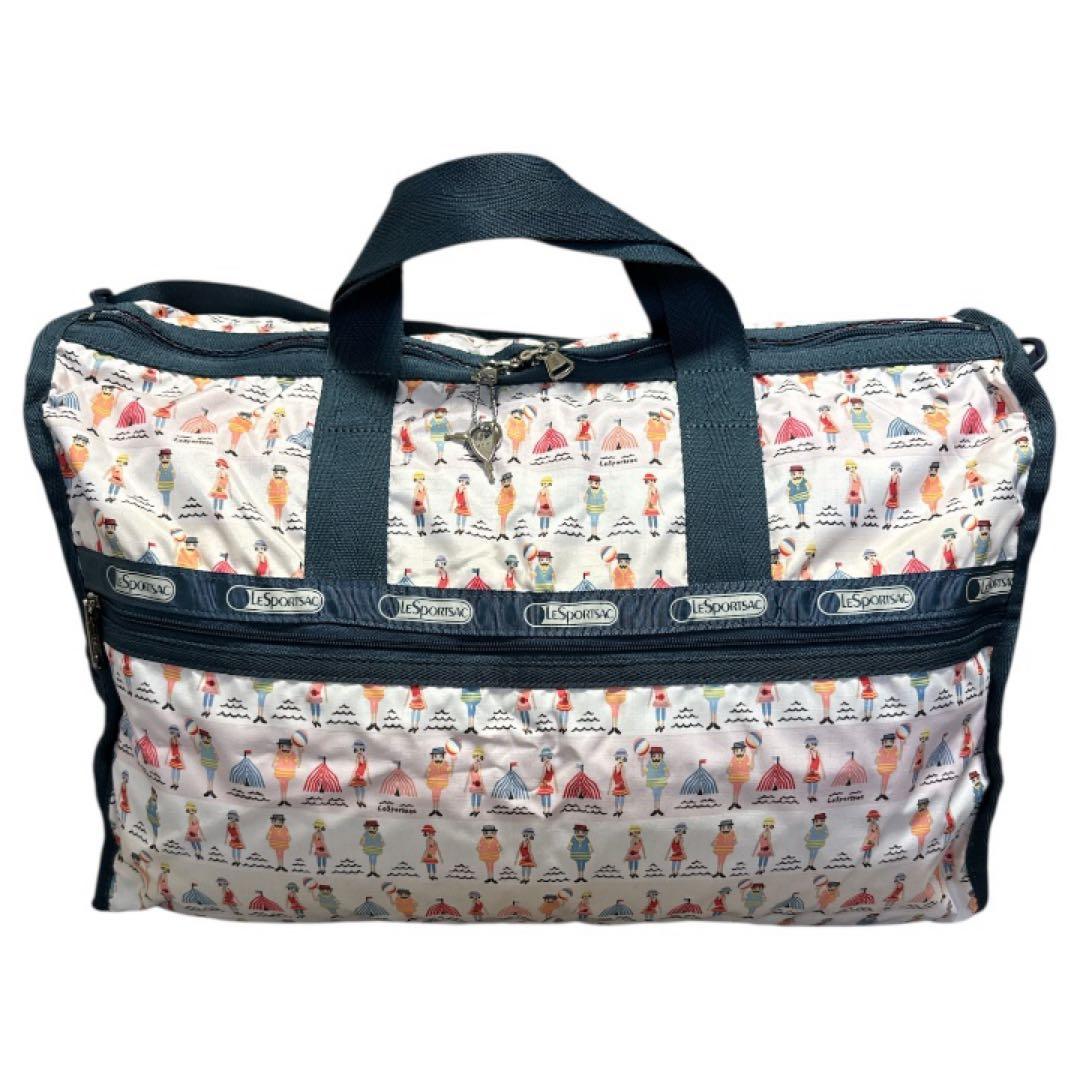 LeSportsac レスポ　ボストンバッグ 2way ポーチ付き 鍵付き