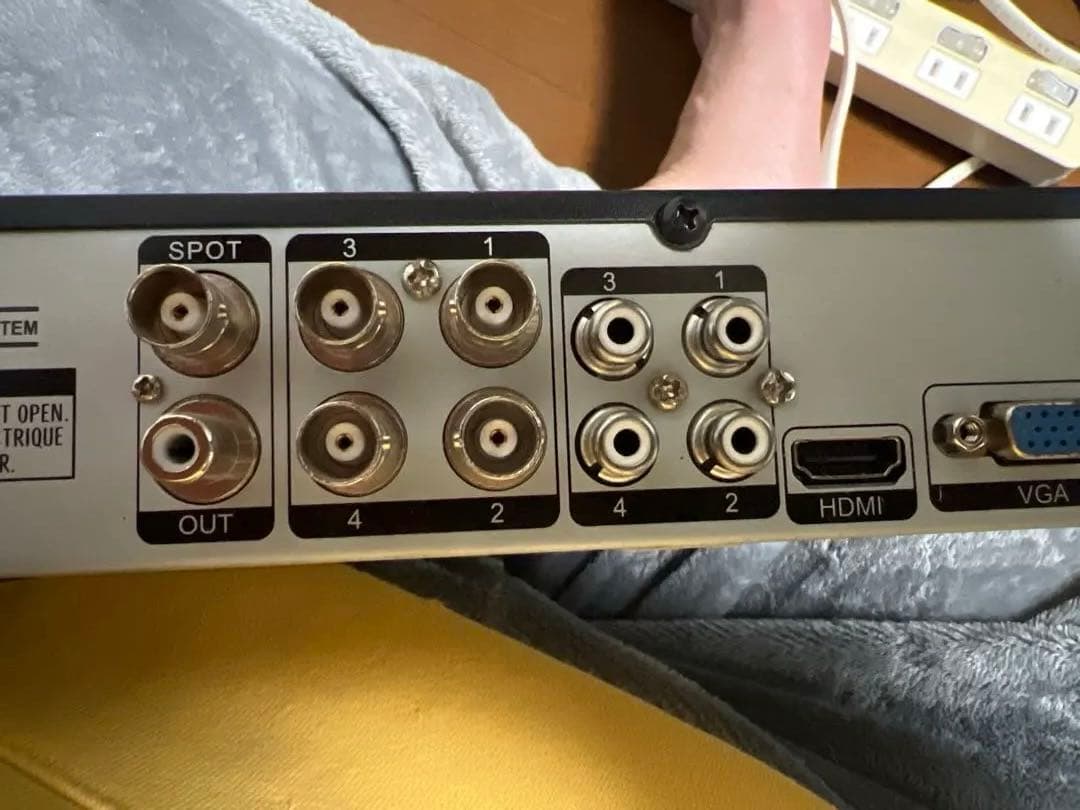 店舗使用 防犯カメラセット DVR4ch HDD録画 カメラ2台TPS-60電源