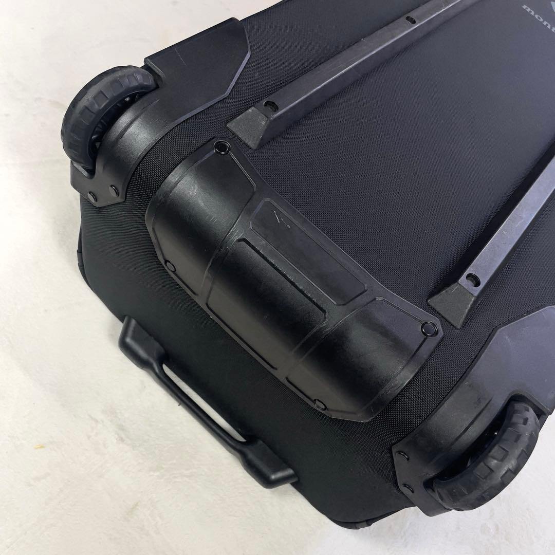 美品 モンベル ウィリーダッフル100 黒 キャスター付きダッフルバッグ 大容量