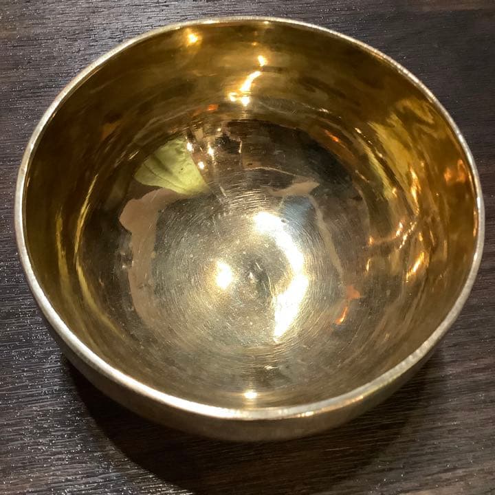 ピッカピカ チベタン シンプル シンギングボウル 12cm no２ 金無地