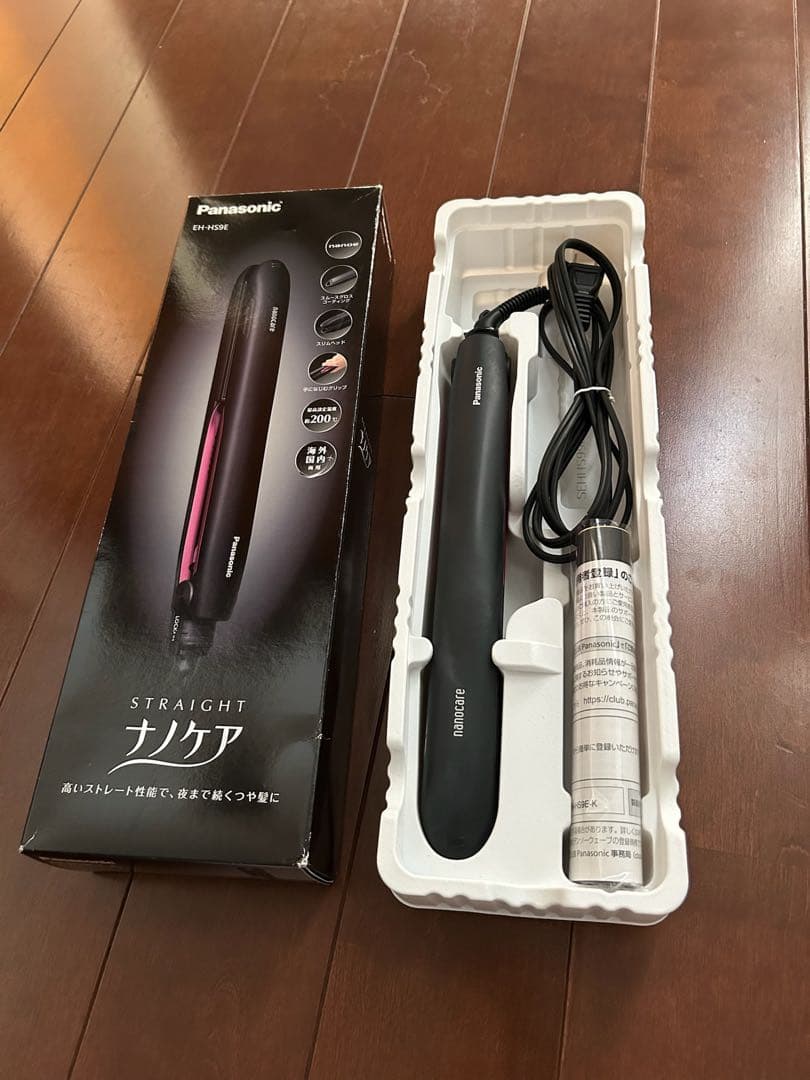 Panasonic EH-HS9E-K ストレートヘアアイロン ナノケア