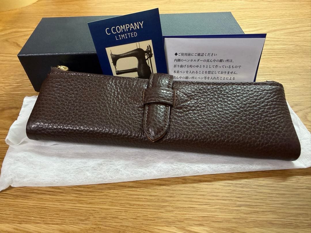 C COMPANY レザー 筆箱 ブラウン
