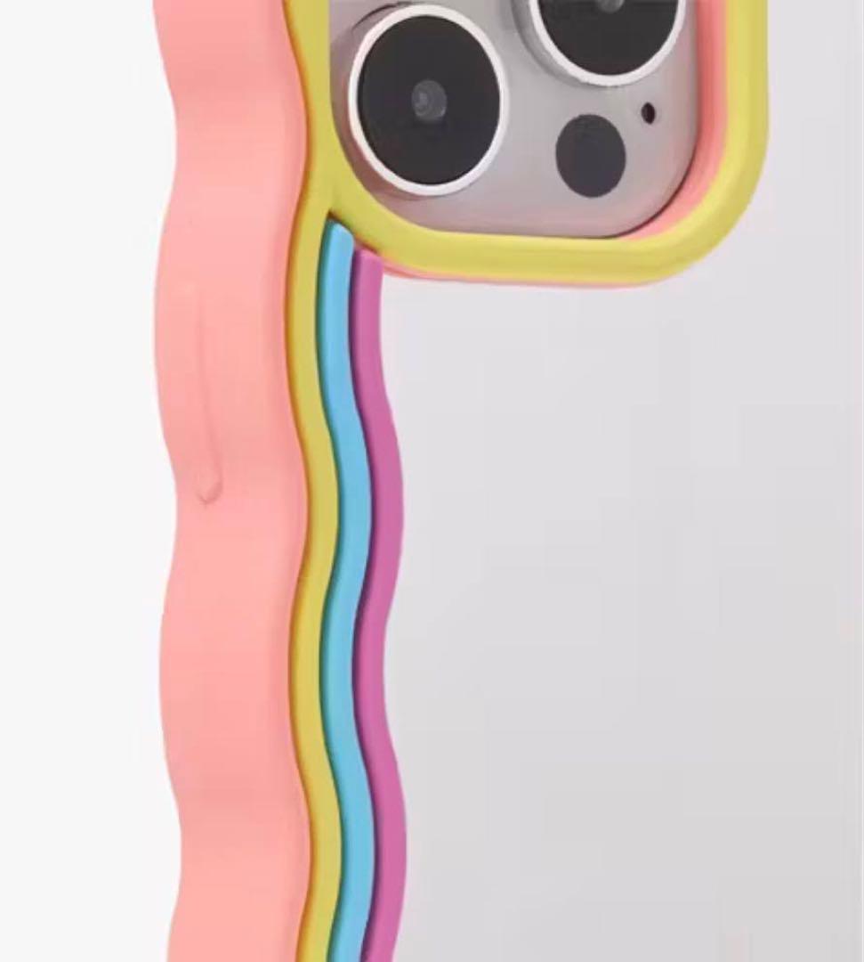 ケイトスペード iPhone15 レインボーミラー ケース 新品