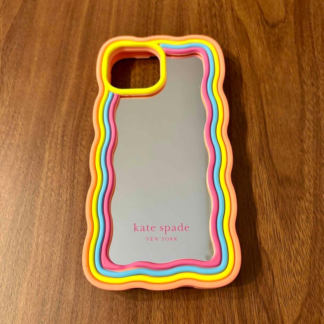 ケイトスペード iPhone15 レインボーミラー ケース 新品