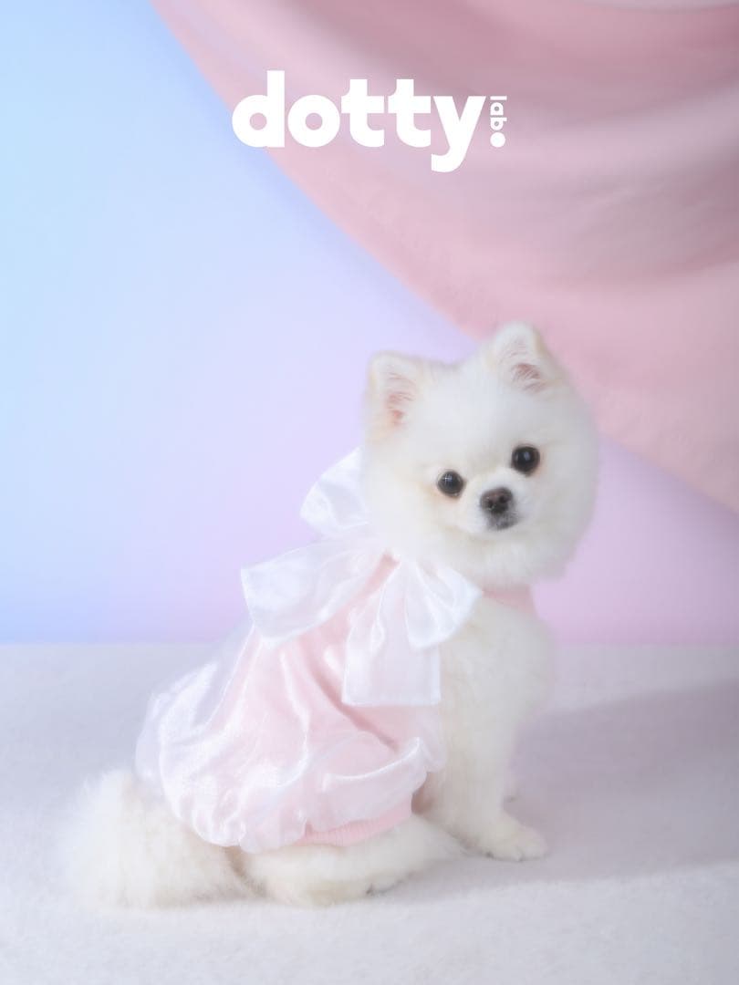 dotty lab.オリジナル リボン バブルタンクトップ 春夏用 ペット服