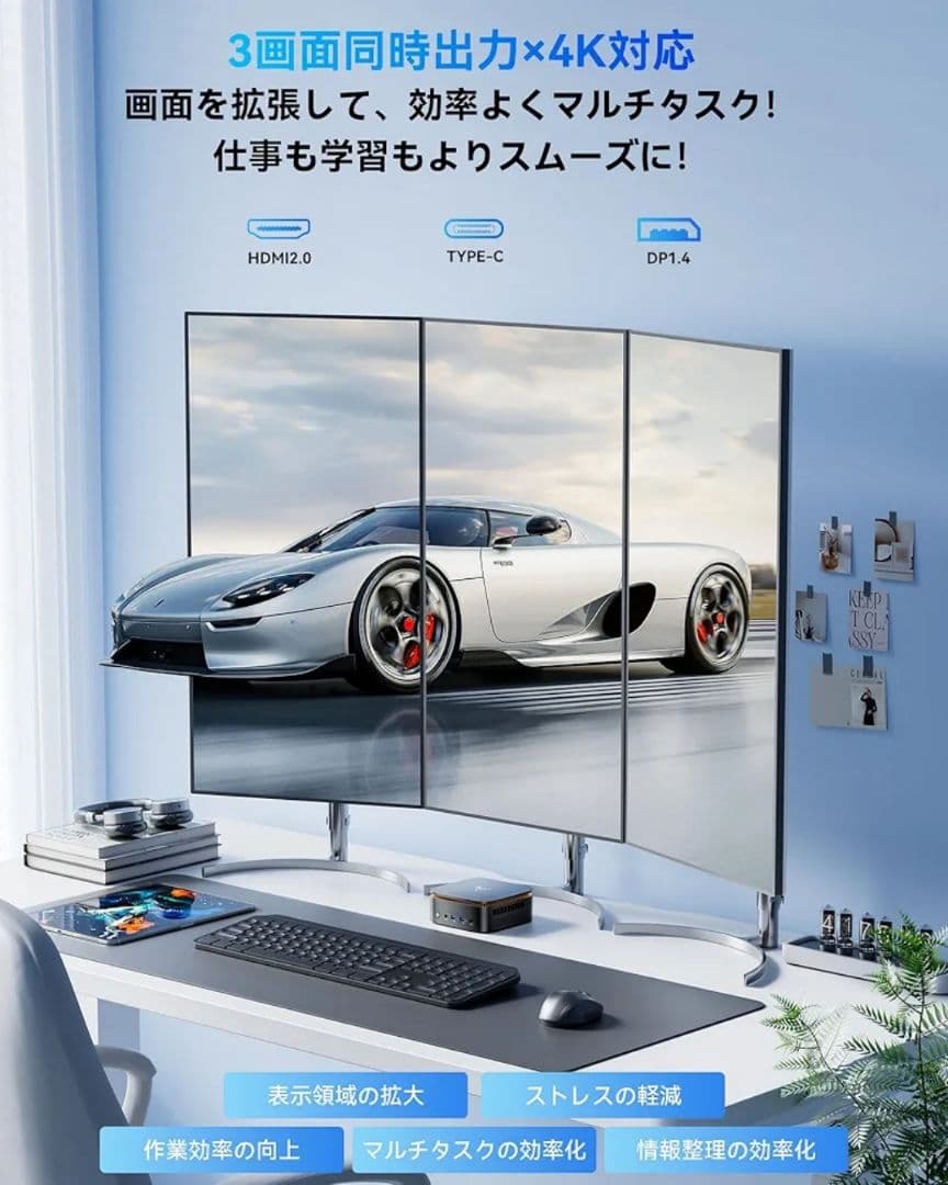 【新品未開封】NIPOGI Ryzen 4300U ミニPC office付属