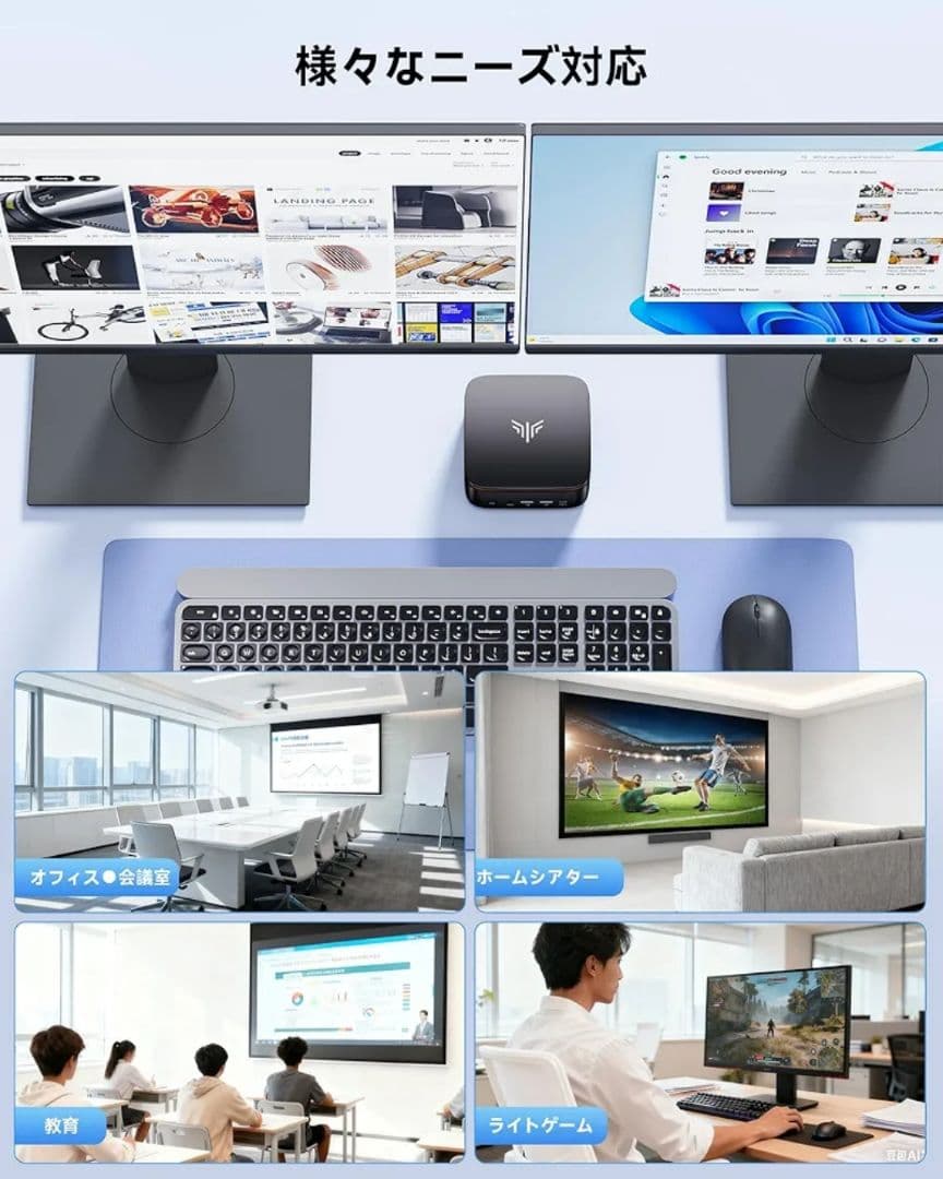 【新品未開封】NIPOGI Ryzen 4300U ミニPC office付属