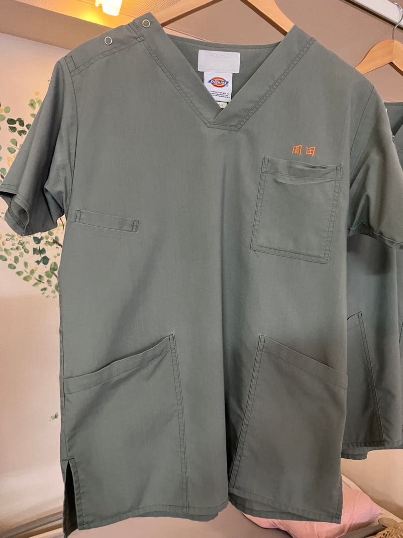 Dickies グレー スクラブシャツ 7033SC-4 2セット