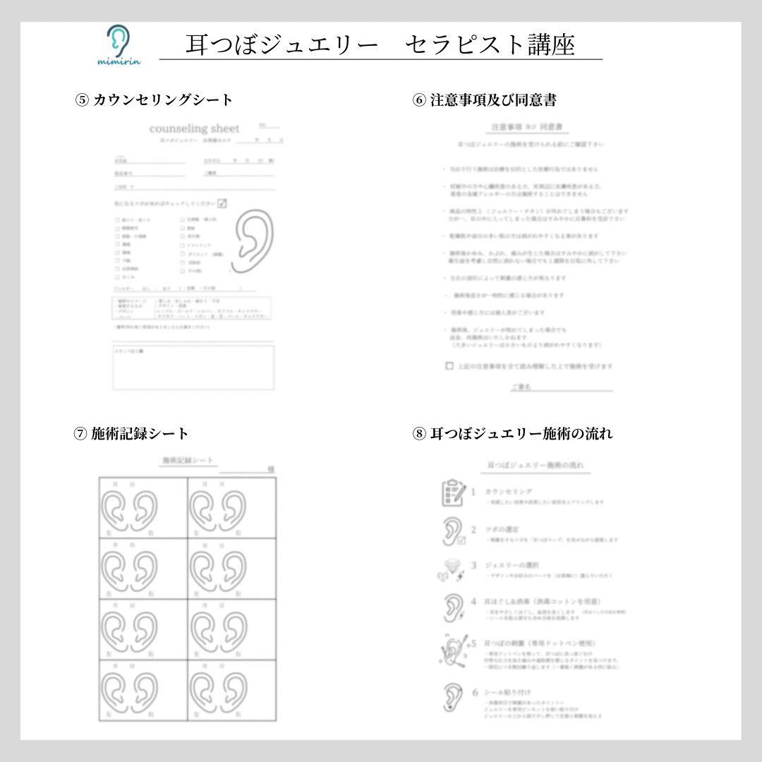 耳つぼジュエリーセラピスト講座　テキスト　【アフターフォローあり】