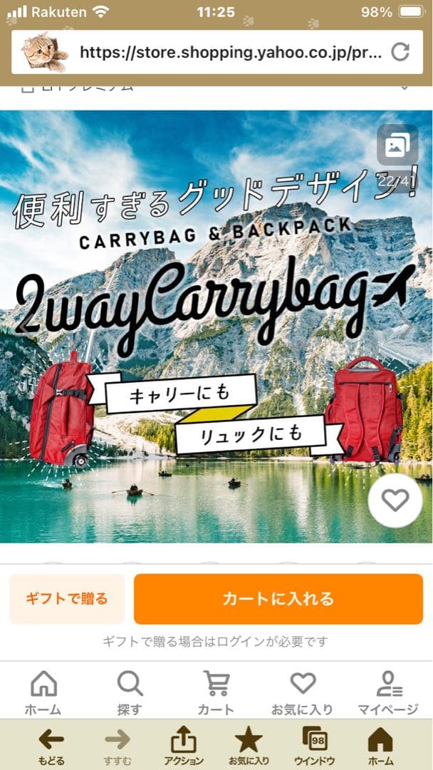 2WAYリュックキャリー 大容量　機内持込み可