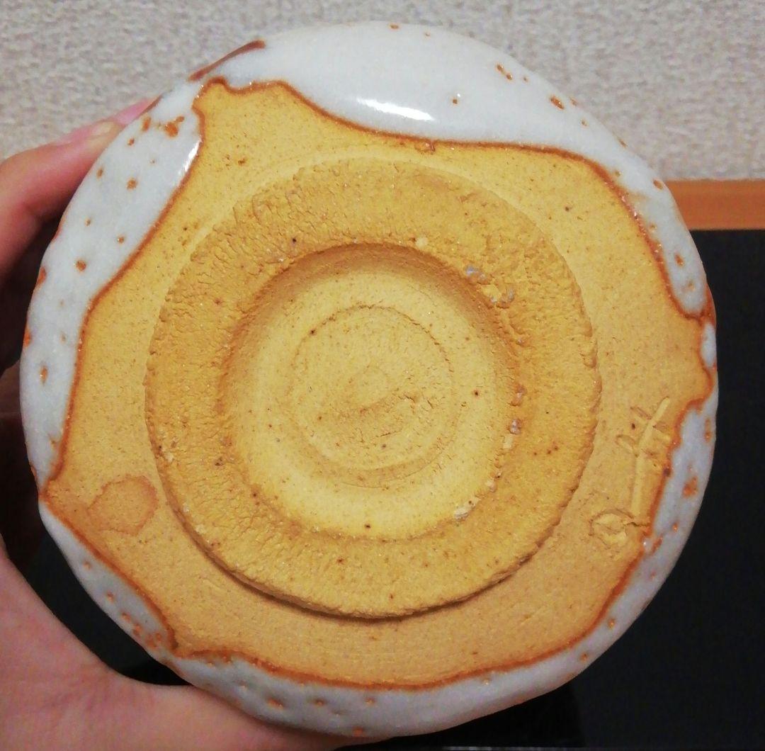 戸松万典　志野焼　絵志野　茶碗　共箱　共布　略歴付　茶道具