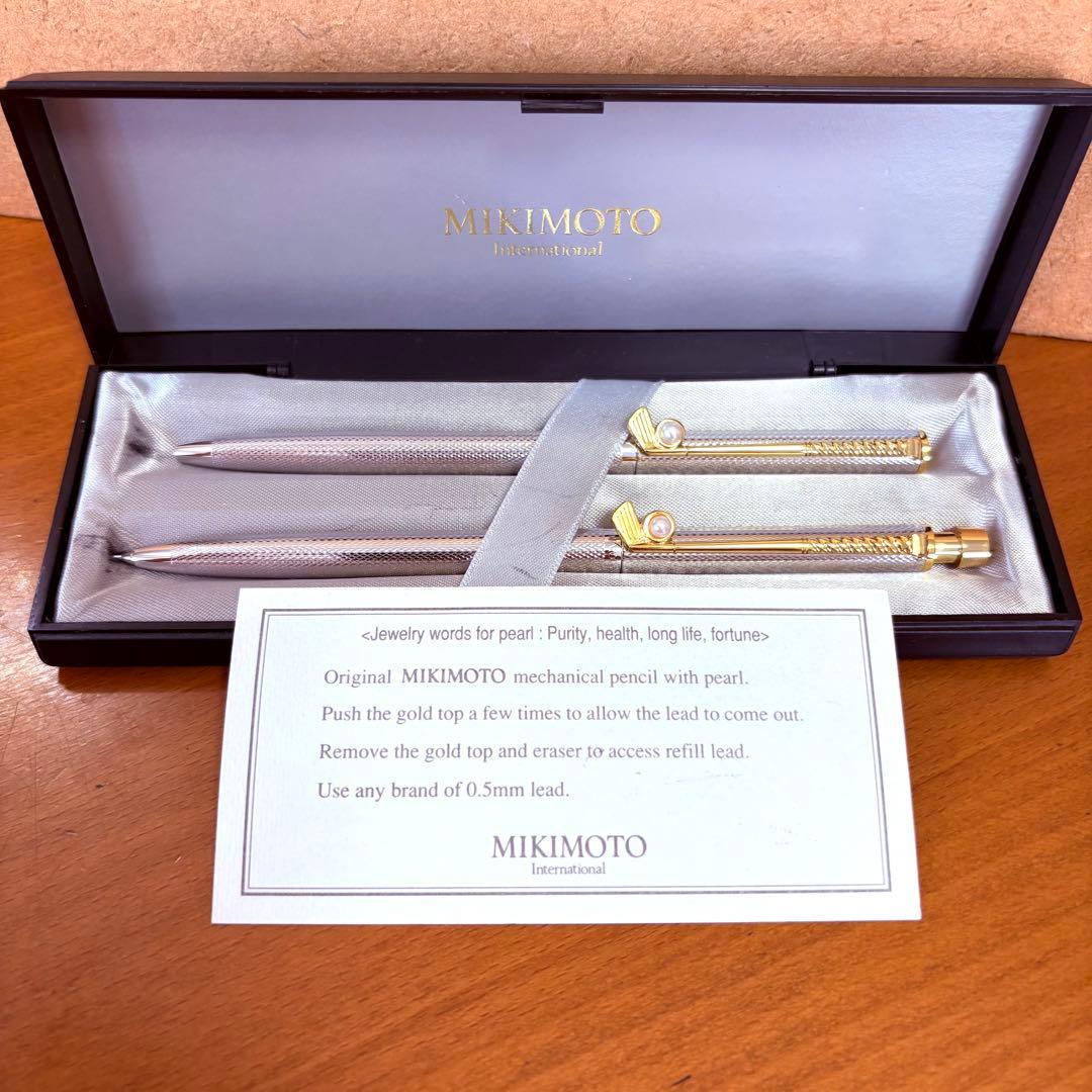 MIKIMOTO ミキモト ボールペン シャーペン パール 真珠 2本セット
