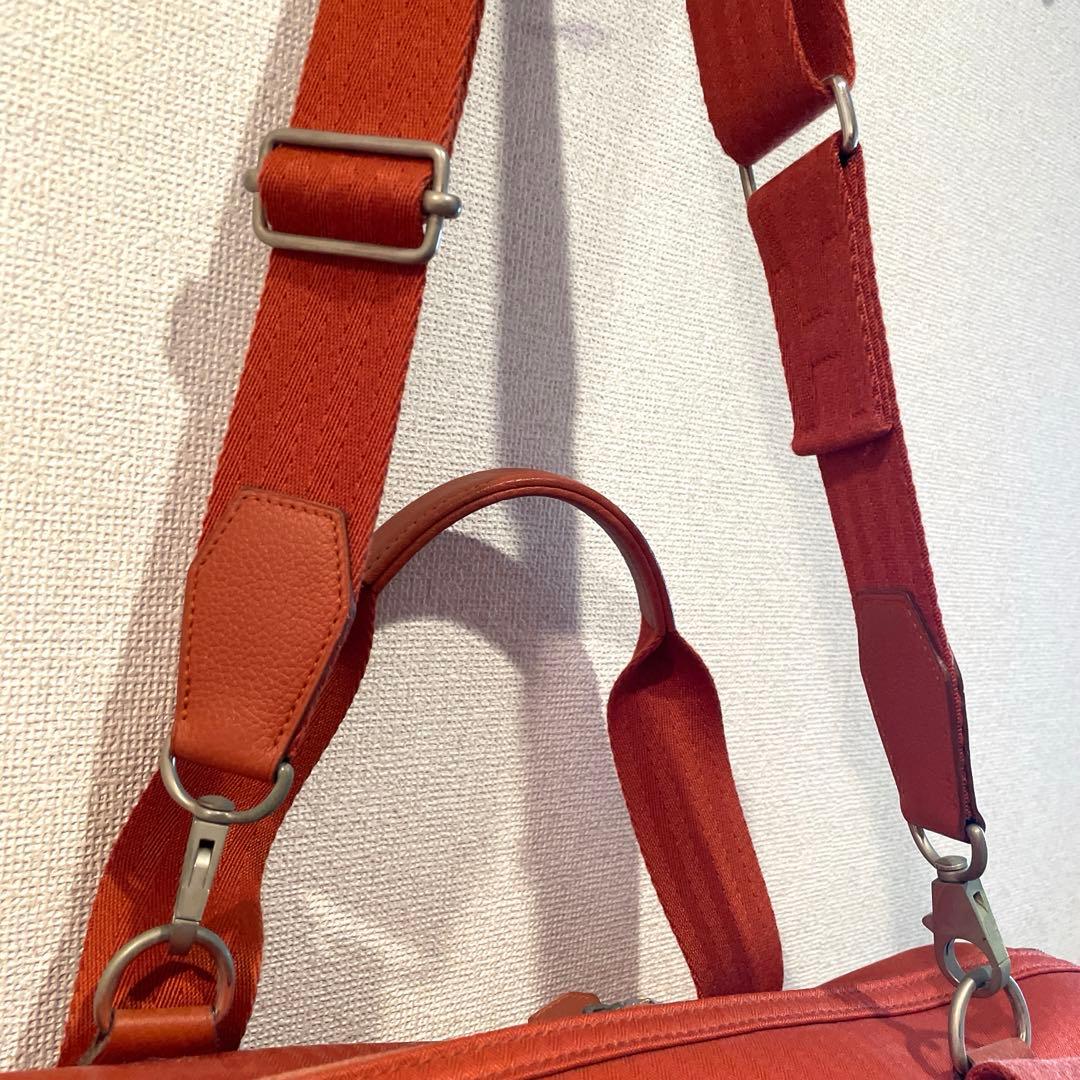 レアHERMES サックシアンボストンショルダー　ドッグキャリーバッグオレンジ