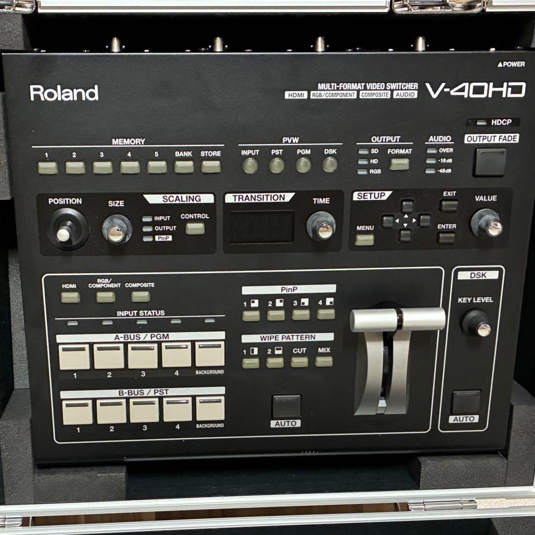 Roland V-40HD＋ハードケース【PVW OUT不具合】ジャンク品