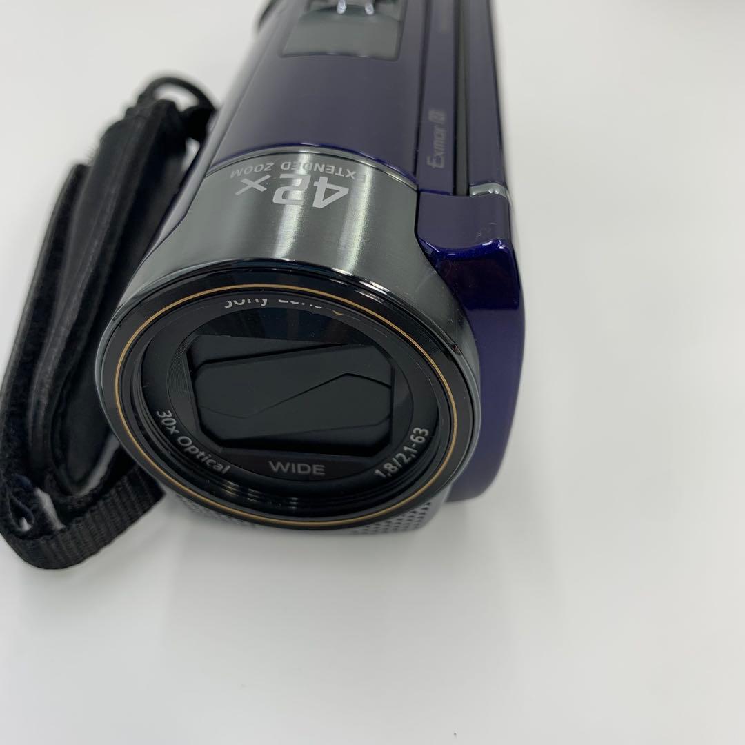SONY フルHD ビデオカメラ 美品　ネイビー 長時間記録 バッテリー2個