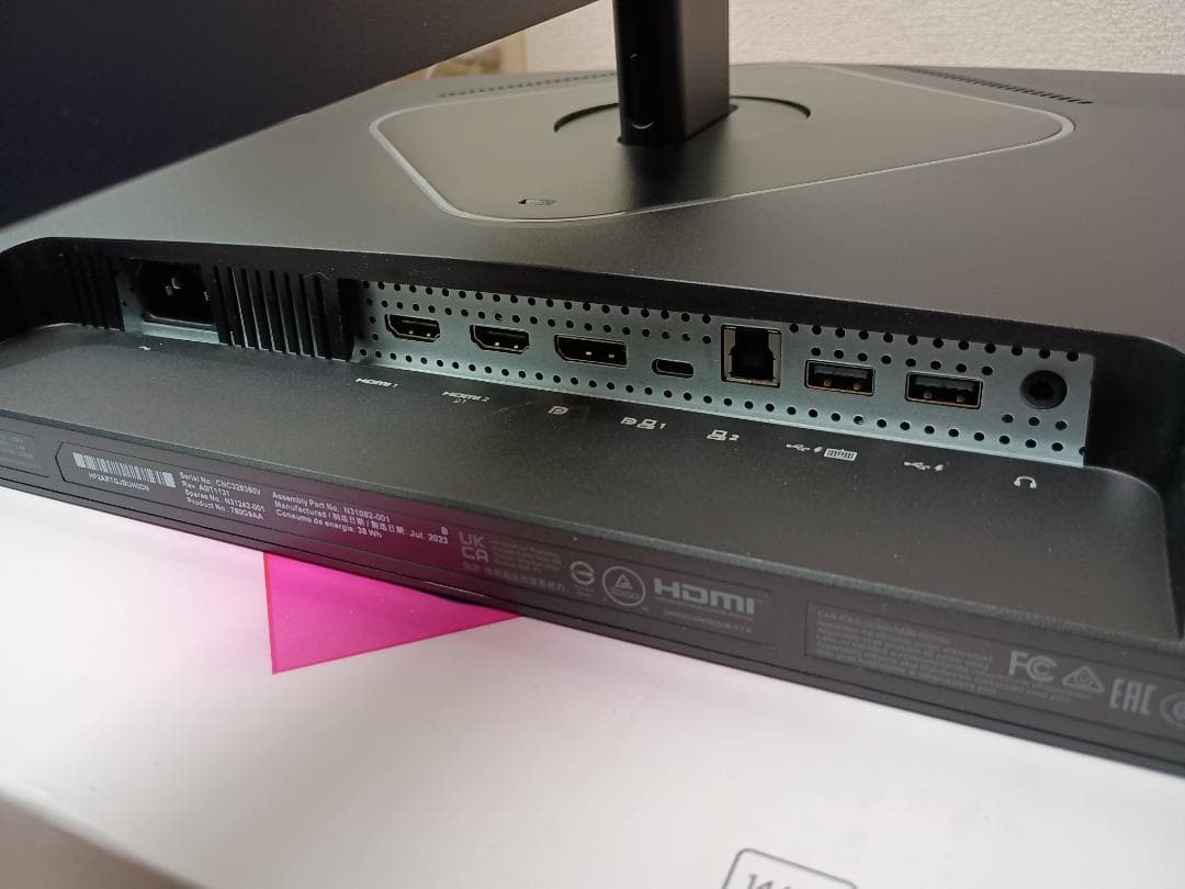 HP OMEN 27K 4K 144Hz IPS 元箱付属品完備