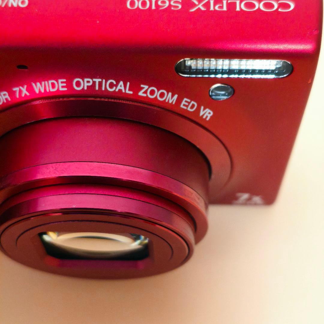 【動作確認済】Nikon COOLPIX S6100 レッド　 ★エモい写真に！