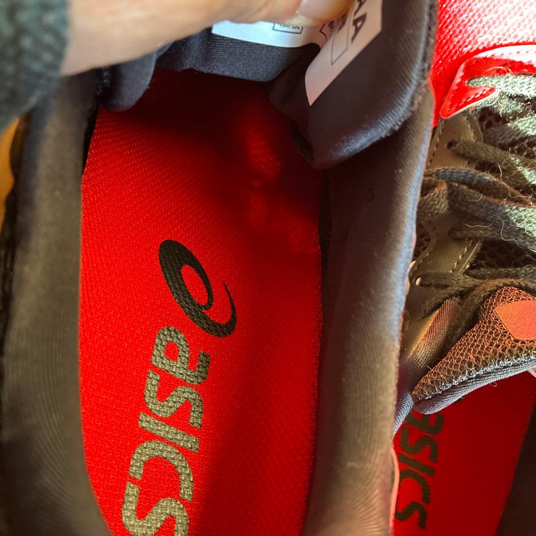asics 安全靴 ワーキングシューズ レッド/ブラック