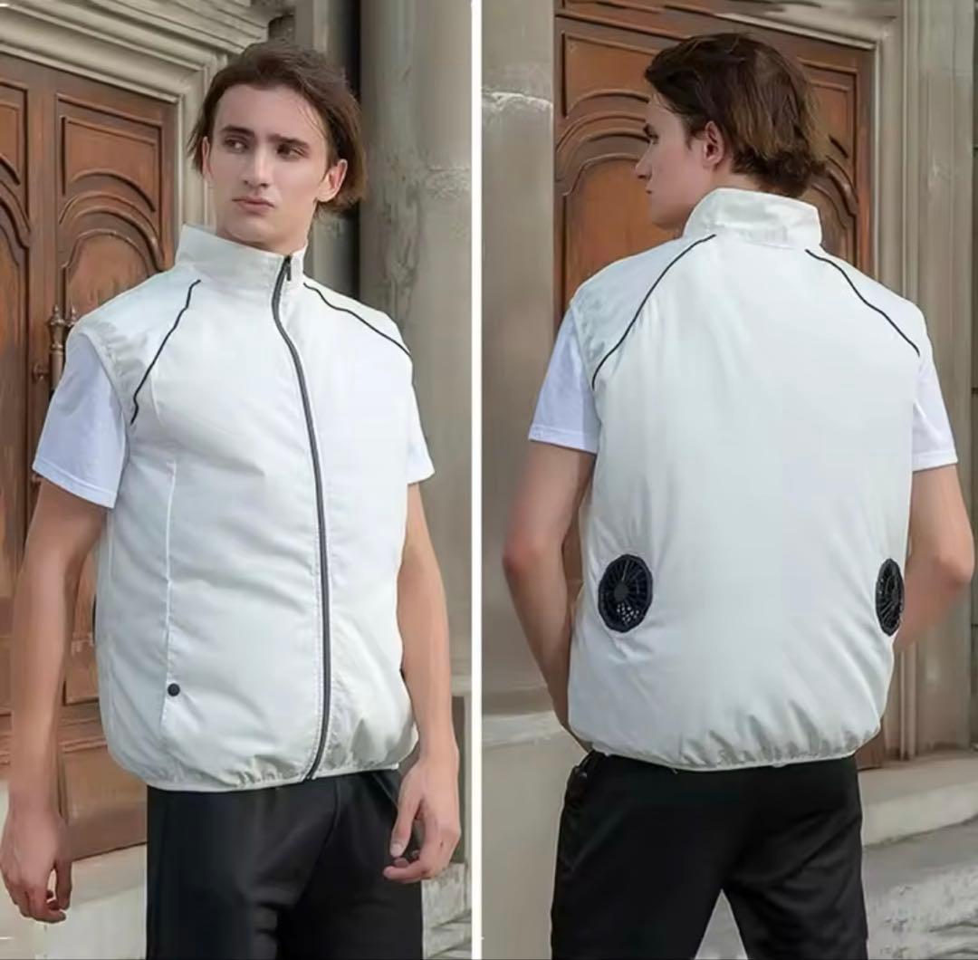 大きいサイズ！3XL (4L)空調作業服　ファン付き！　冷却ベスト