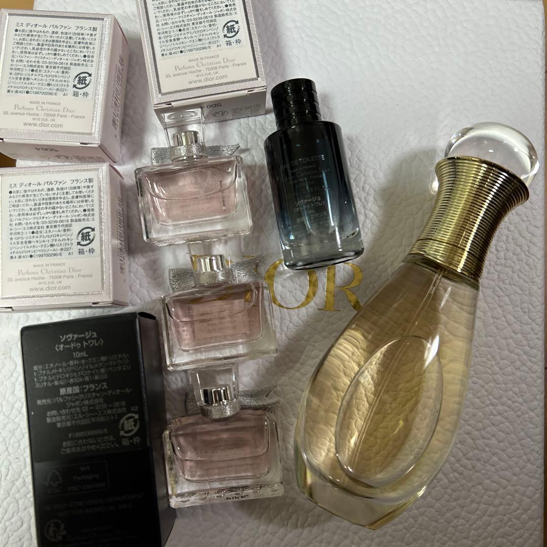 Dior香水ジャドールヘアミスト1個ミスディオール3個ソヴァージュ1個お試し2個