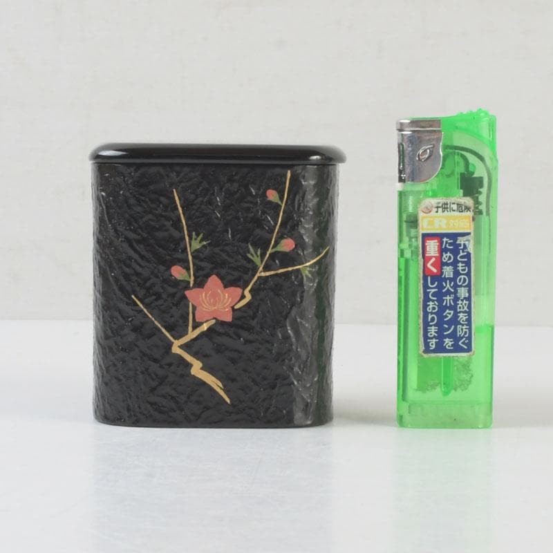 茶道具　祥峯作　立雛梅木蒔絵　一閑棗　共箱　V　9956