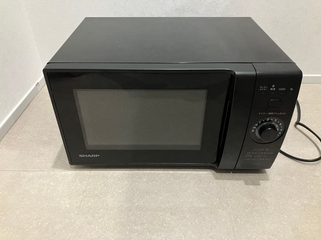 匿名配送 RE-TM18-B シャープ 電子レンジ　黒　ブラック　50/60Hz