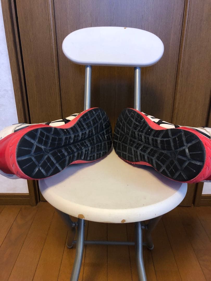 asics JSAA 安全靴 ホワイト/レッド