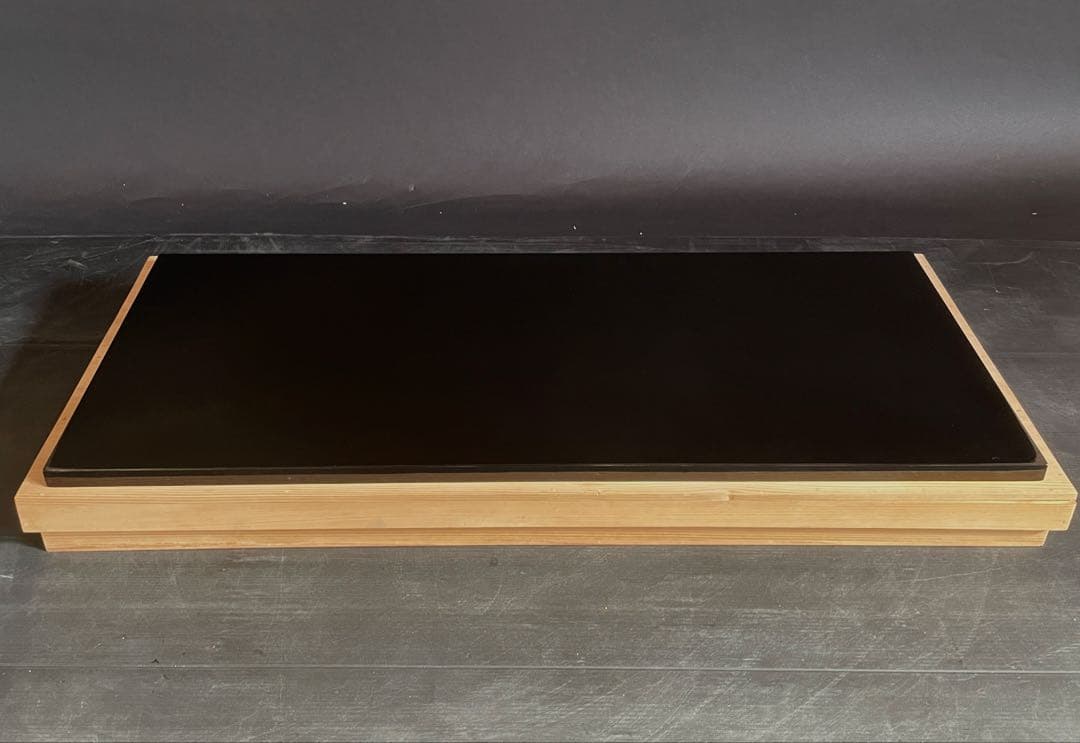 【美品】「母」 輪島塗 長板 一双 塗師 宇太郎 共箱 炉 風炉 （219F①）