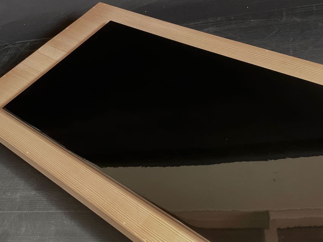 【美品】「母」 輪島塗 長板 一双 塗師 宇太郎 共箱 炉 風炉 （219F①）