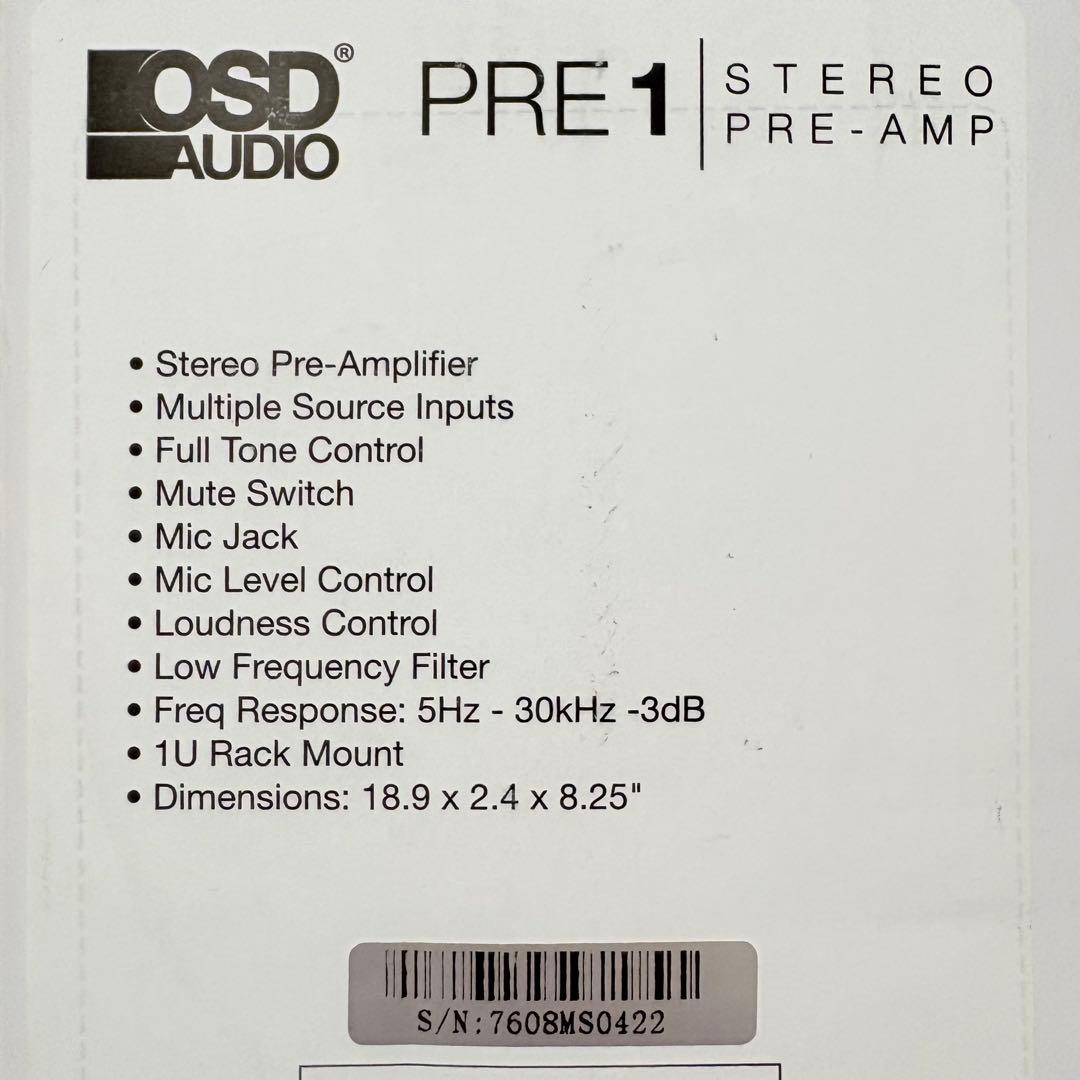【未使用】OSDオーディオOSDオーディオプリアンプ-1プロフェッショナル